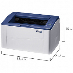 Принтер лазерный XEROX Phaser 3020BI А4, 20 стр./мин., 15000 стр./мес., Wi-Fi, 3020V_BI