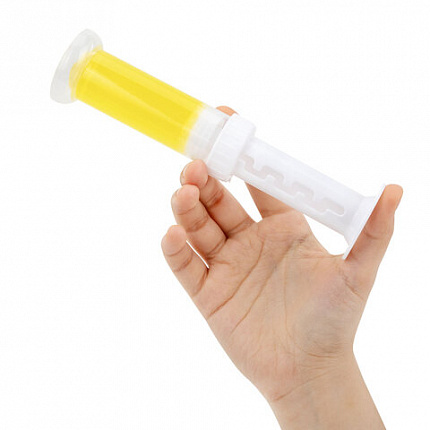 Диски гелевые, освежитель и очиститель для унитаза / писсуара, 8 дисков 44 г, LAIMA, "Лимон", шприц, 609795