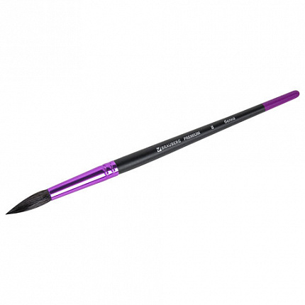 Кисть белка, круглая № 8, BRAUBERG PREMIUM, 200977