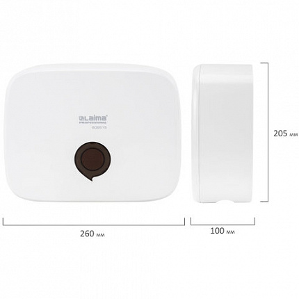 Диспенсер для полотенец LAIMA PROFESSIONAL PREMIUM (Система H2), Z-сложения, белый, ABS-пластик, 609515