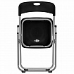 Стулья складные BRABIX "Golf Lite CF-017", КОМПЛЕКТ 4 шт., серебристый каркас, пластик, чёрный, 533034