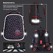 Ранец BRAUBERG LUMINOUS, 2 отделения, с брелоком, "Danger", СВЕТЯЩИЙСЯ РИСУНОК, 38х29х16 см, 272069