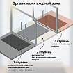 Коврик придверный 60х90 см, ЧЕРНЫЙ, грязезащитный, 430 г/м2, фактурный рисунок ЧЕШУЙКИ, ЛЮБАША, 701060