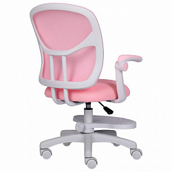 Кресло детское с подставкой для ног BRABIX "Toy MG-205", сетка/ткань TW, розовое, 533151