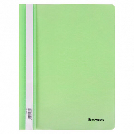 Скоросшиватель пластиковый BRAUBERG "Pastel" А4, 130/180 мкм, мятный, 270458