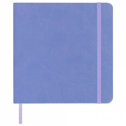 Скетчбук, слоновая кость 140 г/м2 200х200 мм, 80 л., КОЖЗАМ, резинка, BRAUBERG ART CLASSIC, пастель сиреневый, 116881