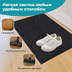 Коврик придверный 40х60 см, ЧЕРНЫЙ, влаго-грязезащитный, 450 г/м2, ребристый, PRIMILA (ПРИМИЛА) EXTRA, 701027