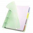 Тетрадь на кольцах А5 175х220 мм, 120 л., пластик с блестками, с резинкой и разделителями, BRAUBERG, Зеленый, 404632