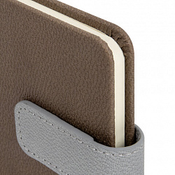 Еженедельник недатированный МАЛЫЙ ФОРМАТ 105х158мм BRAUBERG "Modern" под кожу, застежка, 64 листа, коричневый, 118657