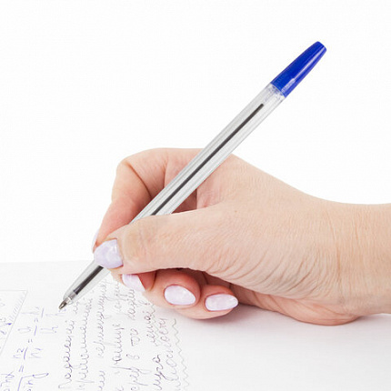 Ручки шариковые и гелевые STAFF "Basic ST-01", НАБОР 6 ШТУК, АССОРТИ, узел 0,7 мм, линия письма 0,35 мм, 144080