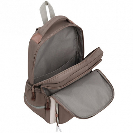 Рюкзак BRAUBERG STYLE, 2 отделения, 4 кармана, "Клетка", коричневый, 40х26х15 см, 274412