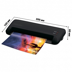 Ламинатор CACTUS CS-LAB-A4400B, формат A4, толщина пленки 80-125 мкм, скорость 40 см/мин, черный, 1448161