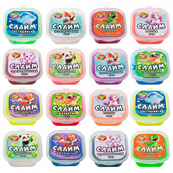 Слайм МИКС, 50 г, АССОРТИ, 8 видов, JOLLY JOT (ДЖОЛЛИ ДЖОТ), 667320