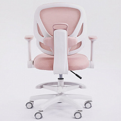 Кресло детское с подставкой для ног BRABIX KIDS "MG-220", сетка/ткань TW, розовое, 533314