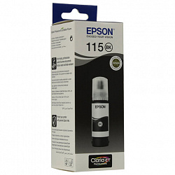 Чернила EPSON 115 (C13T07C14A) для СНПЧ L8160/L8180, черные пигментные, объем 70 мл, ОРИГИНАЛЬНЫЕ