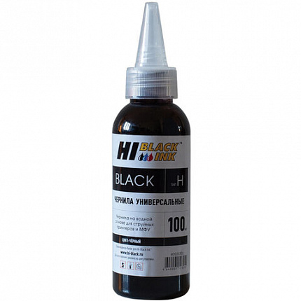 Чернила HI-BLACK для HP (Тип H) универсальные, черные 0,1 л, водные, HB-HP-Bk-100ML
