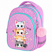 Рюкзак BRAUBERG OPTIMA, 2 отделения, с брелоком, "Funny kittens", 36х27х18 см, 273156