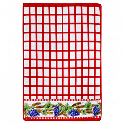 Салфетка из МИКРОФИБРЫ универсальная, 40х60 см, красная клетка, орнамент, 240 г/м2, BOOMHOUSE (БУМХАУС), 700880