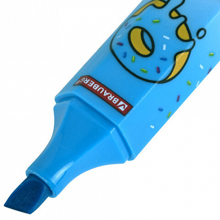 Текстовыделитель мини с принтами BRAUBERG "NEON", АССОРТИ В ПЛАСТИКОВОЙ БАНКЕ, 1-5 мм, 152535