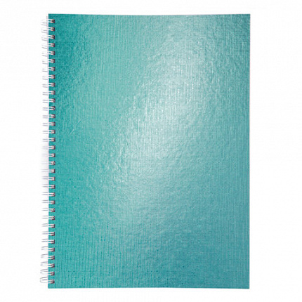 Тетрадь бумвинил А4 96 л., гребень, офсет №1, клетка, "МЯТА Metallic", HATBER, 077199, 96Т4бвВ1гр