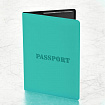Обложка для паспорта, мягкий полиуретан, "PASSPORT", цвет "тиффани", STAFF, 238404