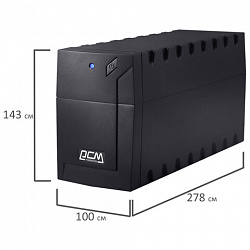 Источник бесперебойного питания POWERCOM Raptor RPT-600A EURO, 600 VA (360W), 3 евророзетки, 657704
