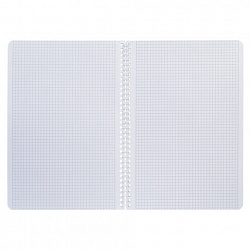 Тетрадь А4 80 л., HATBER, гребень, клетка, глянцевая ламинация, "Drops" (микс в спайке), 088870, 80Т4лВ1гр