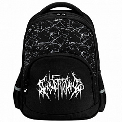 Рюкзак BRAUBERG SOFT, 2 отделения, 3 кармана, "Lettering", СВЕТЯЩИЙСЯ, 40х31х15 см, 272034