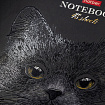 Тетрадь А5, 48 л., HATBER, скоба, клетка, матовая ламинация, 3D-лак, "Black Cat" (микс в спайке), 093159, 48Т5лолВ1