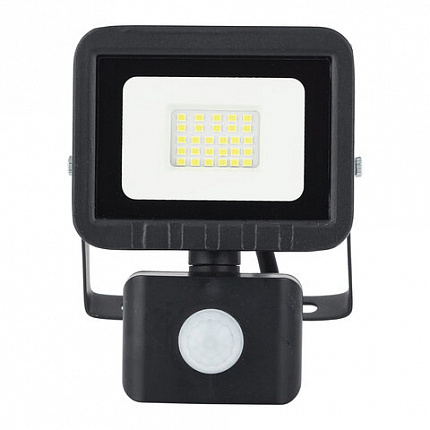 Прожектор светодиодный ЭРА, датчик движения, 20(175) Вт, 6500К, 1600 Лм, IP65, черный, LPR-041-2-65K-020, Б0043585
