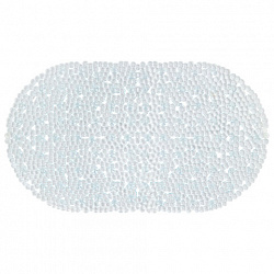 Коврик для ванны противоскользящий 69х39 см, "Капли", овальный, прозрачный, ПВХ, PRIMILA (ПРИМИЛА), 700375