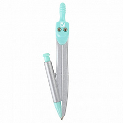 Готовальня BRAUBERG SCHOOL KIT, 9 предметов, циркуль 125 мм, чертежные принадлежности, мятный цвет, 210716