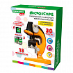 Микроскоп с подсветкой, 30 предметов, в т.ч. набор из 12 микропрепаратов в подарок, увеличение 100х, 400х, 1200х, BRAUBERG KIDS, 391400