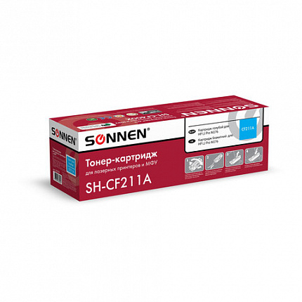 Картридж лазерный SONNEN (SH-CF211A) для HP LJ Pro M276 ВЫСШЕЕ КАЧЕСТВО, голубой, 1800 страниц, 363959
