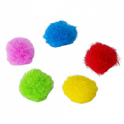 Помпоны для творчества, 5 цветов, 15 мм, 50 шт., ОСТРОВ СОКРОВИЩ, 661426