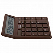 Калькулятор настольный BRAUBERG CH-12-BR (153х103 мм),12 разрядов, двойное питание, коричневый, 272961