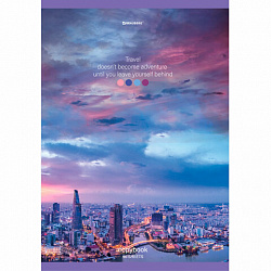 Тетрадь А4, 96 л., BRAUBERG, скоба, клетка, обложка картон, "Journey", 404064