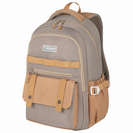 Рюкзак HEIKKI GOODLY (ХЕЙКИ) универсальный, 2 отделения, отделение для ноутбука, бежевый, 46x33x18 см, 273868