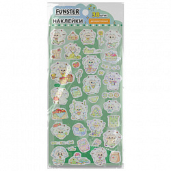 Наклейки декоративные "Веселый микс", 17,5х9 см, ассорти 6 видов, FUNSTER (ФАНСТЕР), 666094