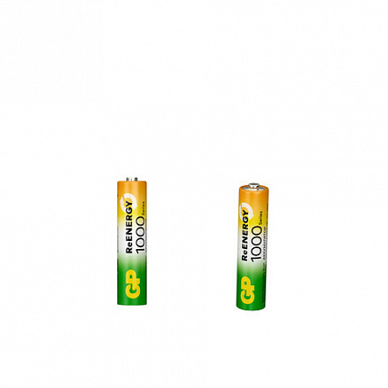 Батарейки аккумуляторные GP ReEnergy Ni-Mh КОМПЛЕКТ 4 шт. (ПРОМО 3+1), ААА (HR03), 950 mAh, 100AAAHC3/1RGY