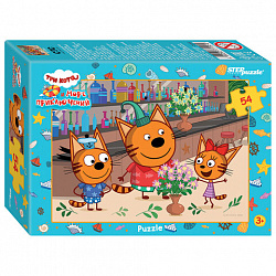 Пазл картонный 54 элемента, ЛИЦЕНЗИОННЫЕ СЮЖЕТЫ, АССОРТИ, 9х6,5,х2,5 см