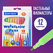 Фломастеры пастельные 12 цветов, вентилируемый колпачок BRAUBERG "PREMIUM", картонная коробка, 152197