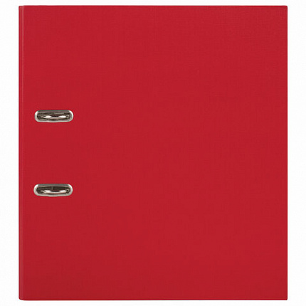 Папка-регистратор STAFF "Manager" с покрытием из ПВХ, 70 мм, без уголка, красная, 225980