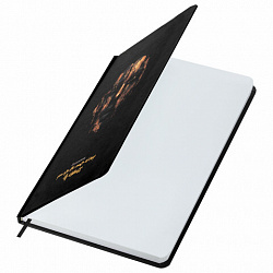 Ежедневник недатированный с резинкой А5 145х203 мм, BRAUBERG, твердый, фольга, 128 л., "Face", 116296