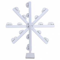 Зеркало для макияжа гримерное с подсветкой, 12 LED-ламп, 3 режима свечения, размер 29х38 см, работа от сети 220V, цвет белый, BRABIX, 609336