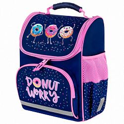 Ранец ПИФАГОР BASIC, 1 отделение, 3 кармана, эргономичная спинка, "Comic donuts", 35х28х18 см, 273137