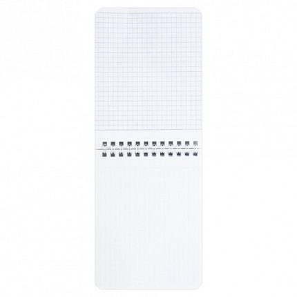 Блокнот МАЛЫЙ ФОРМАТ А6 108х146 мм, 48 л., гребень, мелованная картонная обложка, клетка, ОФИСМАГ, 3 вида, 121832