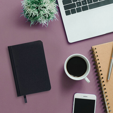 Ежедневник недатированный МАЛЫЙ ФОРМАТ А6 (100х150 мм) BRAUBERG "Select", балакрон, 160 л., черный, 123480