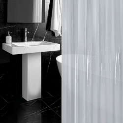 Шторка для ванной EVA, 180х200 см, кольца в комплекте, СЕРЫЕ ЛИНИИ, PRIMILA (ПРИМИЛА), 700107
