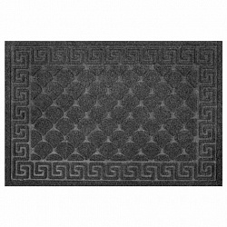 Коврик придверный 40х60 см, СЕРЫЙ, грязезащитный, 430 г/м2, фактурный рисунок ЧЕШУЙКИ, ЛЮБАША, 701058